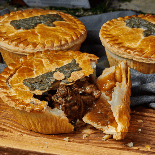 Beef, Red Wine & Mushroom Pie